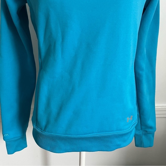 Under Armour • Women's Blue Tealish Hoodie Cold Gear - Picture 3 of 7